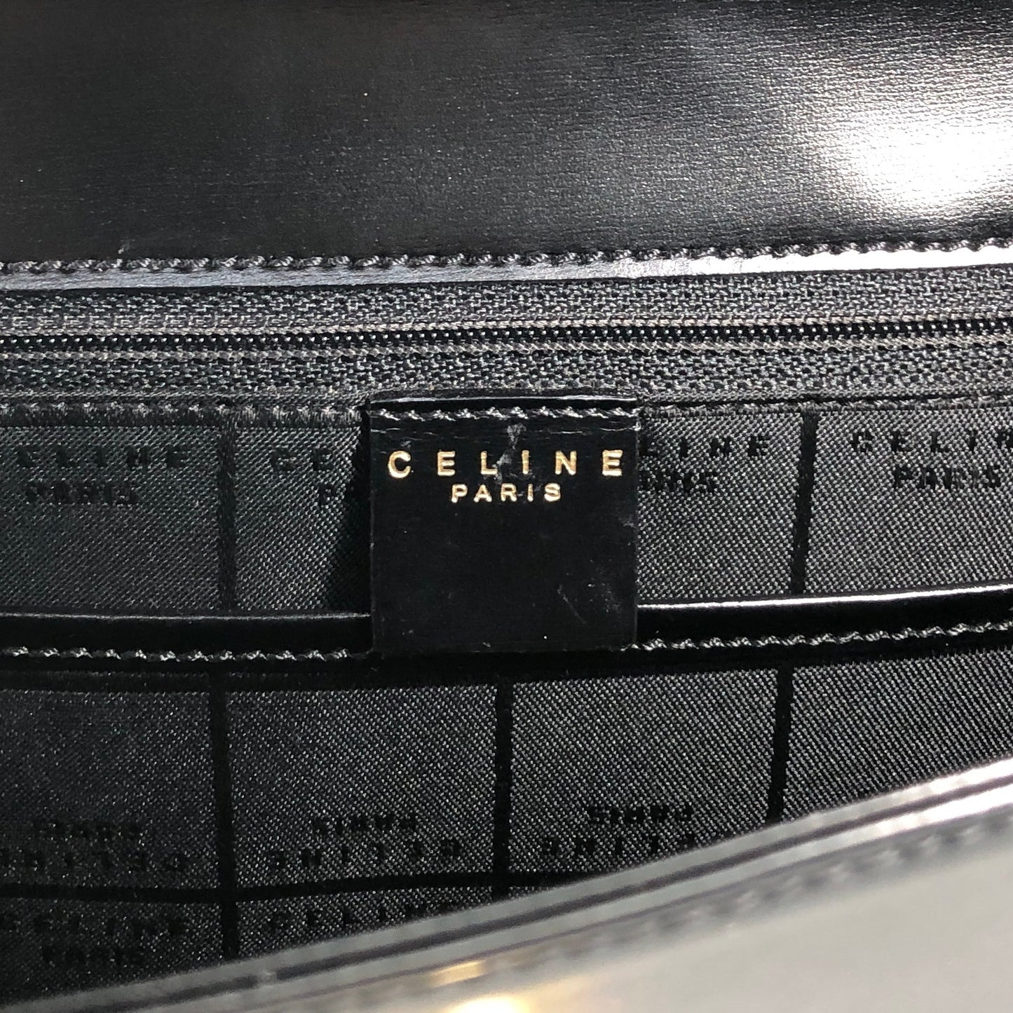 CELINE Gancini Handbag Black Vintage rtifa3
