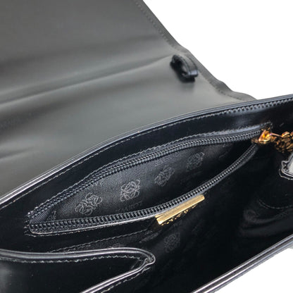 LOEWE Logo Two-way Handbag Shoulder bag Black Vintage 588t4s