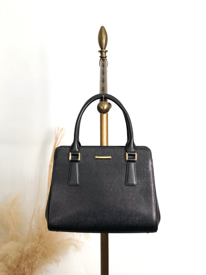 BURBERRY Logo Handbag Black Vintage imtu4e