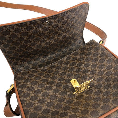 CELINE Macadam Triomphe Shoulder bag Brown Vintage 8c7giv