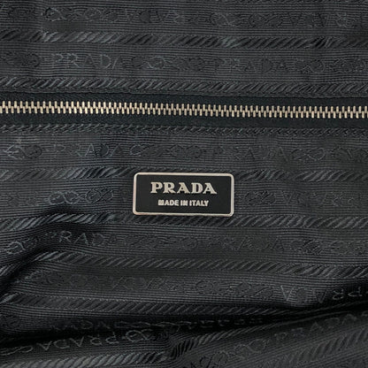 PRADA Triangle Logo Padlock Totebag Black Vintage b8nscy