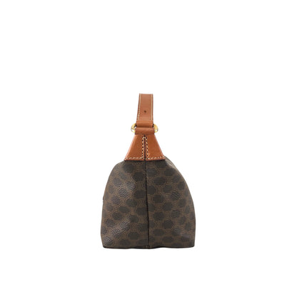 CELINE Macadam Blason Small Handbag Brown Vintage 2t2tek