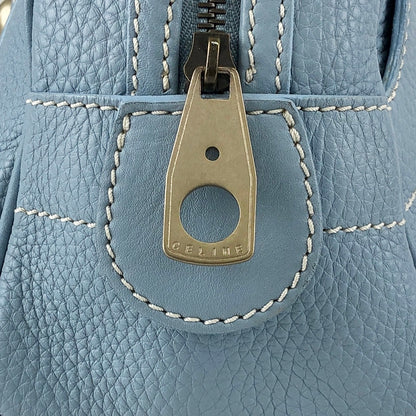 CELINE Blason Handbag Sky blue Vintage 5m2evd