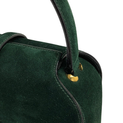 CELINE Blason Emblem Motif Handbag Green Vintage pga8es