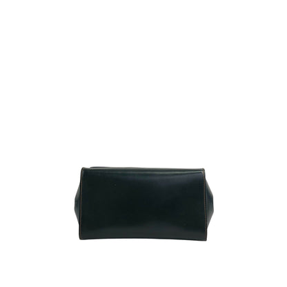 LOEWE Logo Embossed Shoulder bag Dark Green Vintage 583xh5
