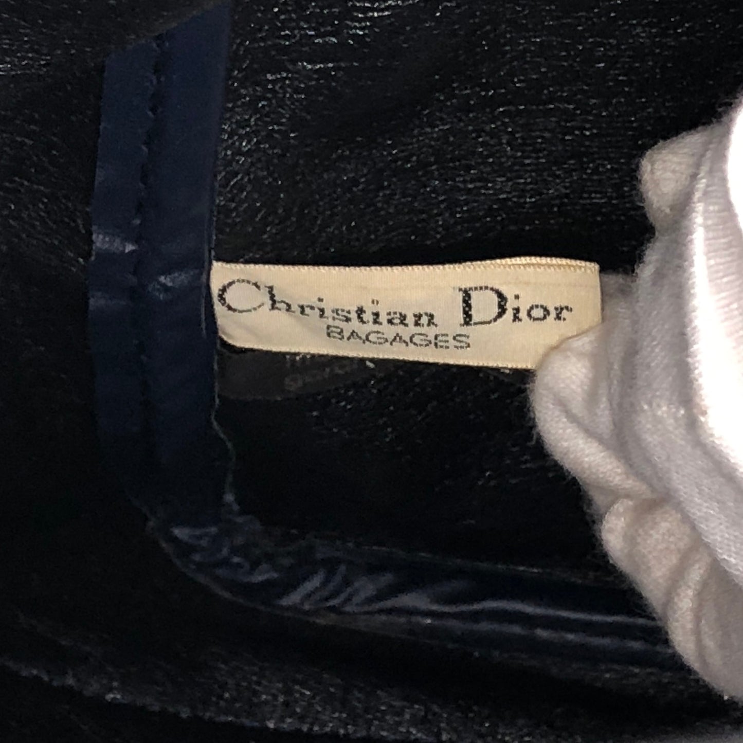 Christian Dior Trotter Handbag Boston bag Navy Vintage 3zr6kt