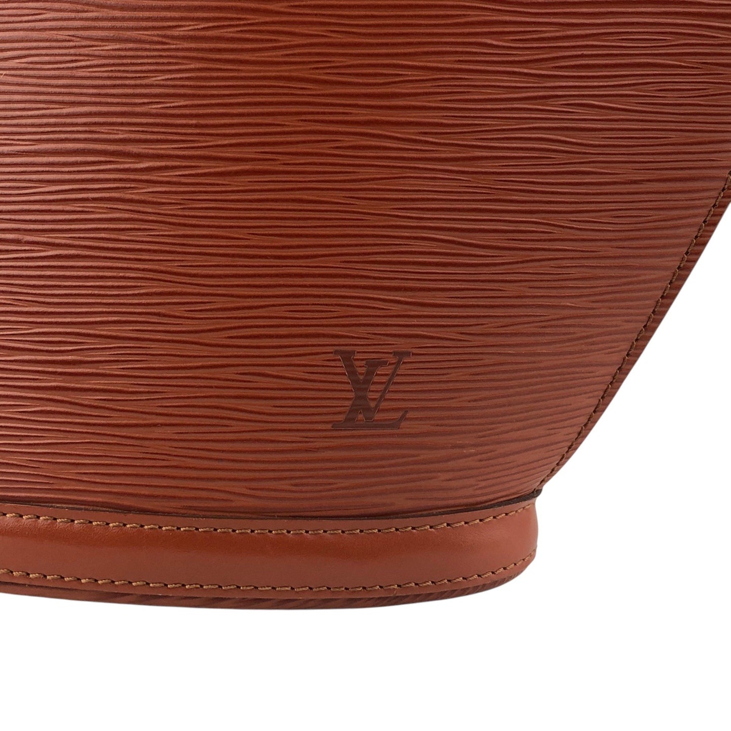 LOUIS VUITTON Epi Handbag Brown Vintage 3yuvfz