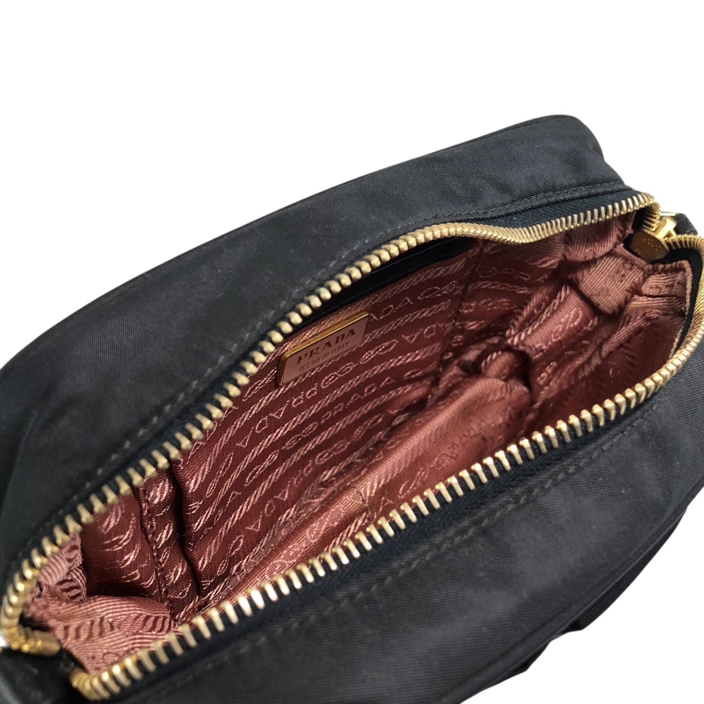 PRADA Logo Small Shoulder bag Black Vintage xg8z8w