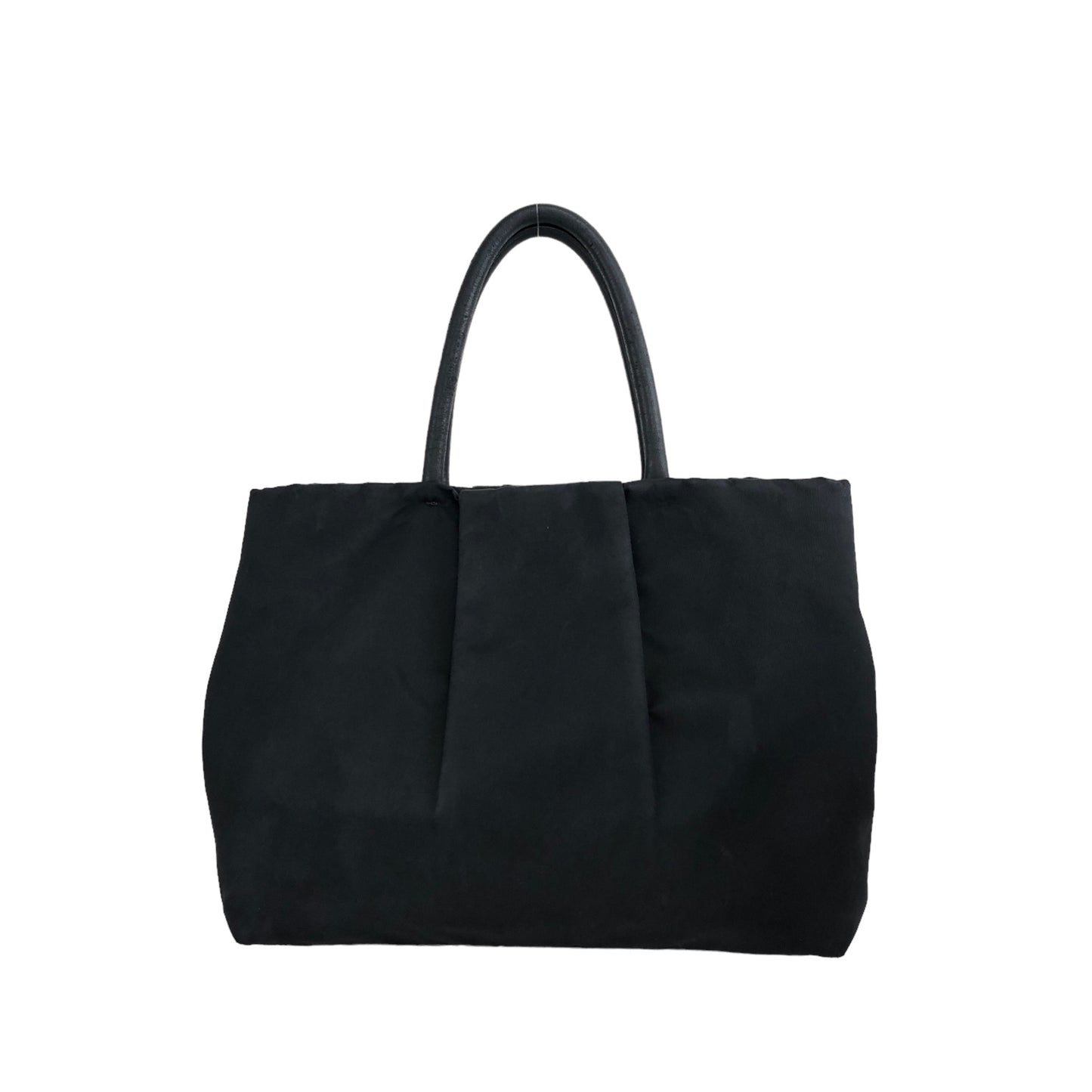 PRADA Ribbon Motif Nylon Handbag Black Vintage xft3xk