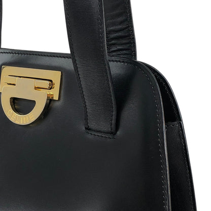 CELINE Gancini Handbag Black Vintage skvha5