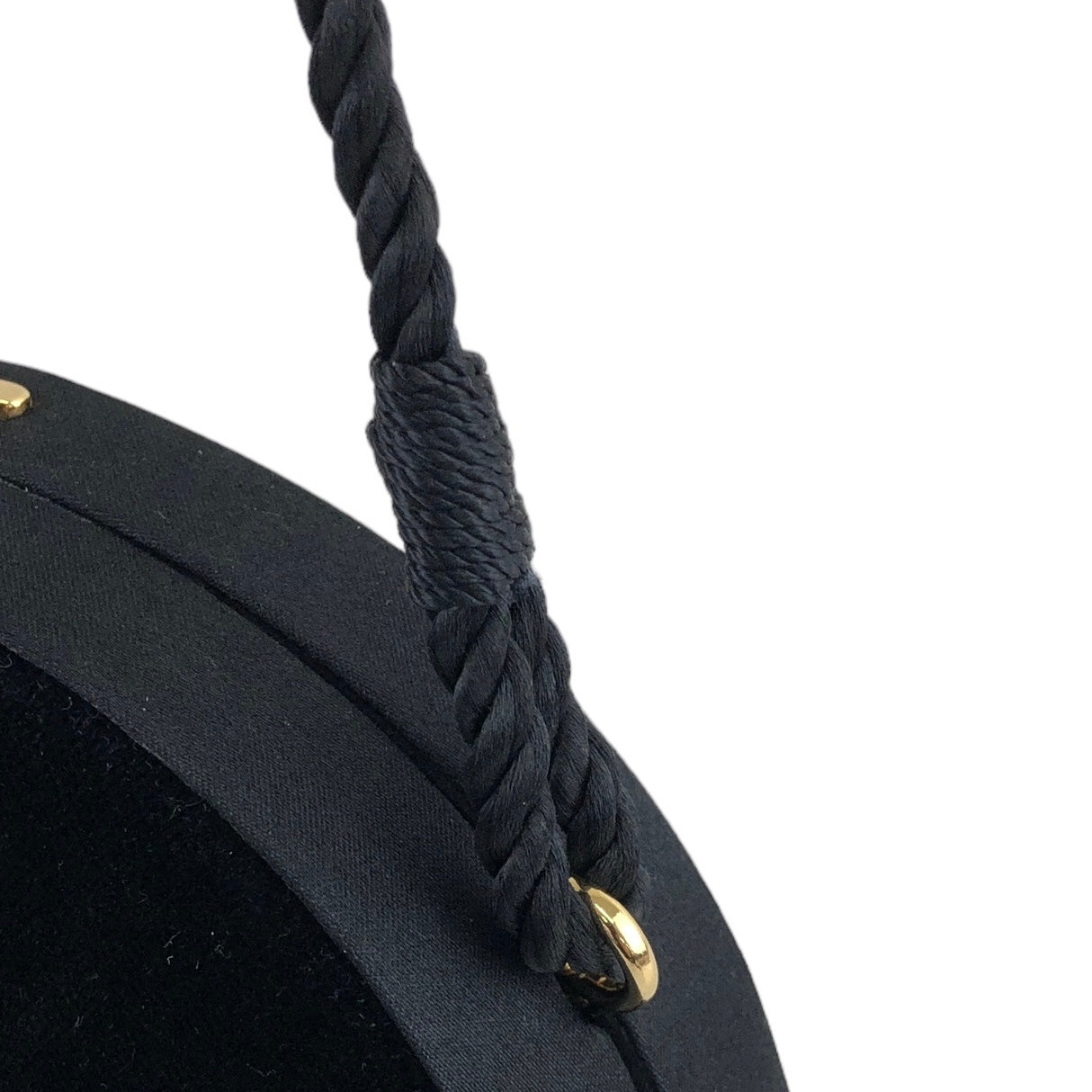 CELINE Triomphe Turn Lock Tassel Shoulder bag Black Vintage d2kx88