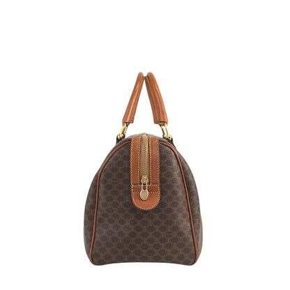 CELINE Macadam Blason Handbag Boston bag Brown Vintage hkkxdj