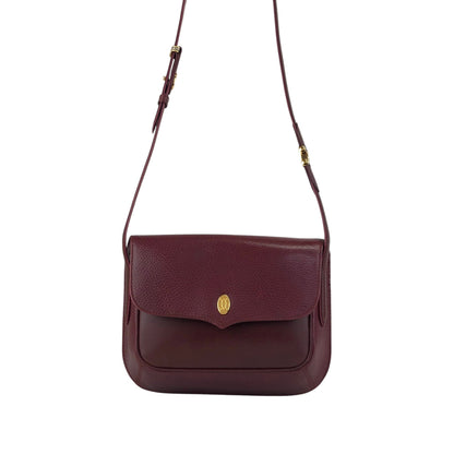 Cartier Flap Shoulder bag Bordeaux Vintage 63gc86