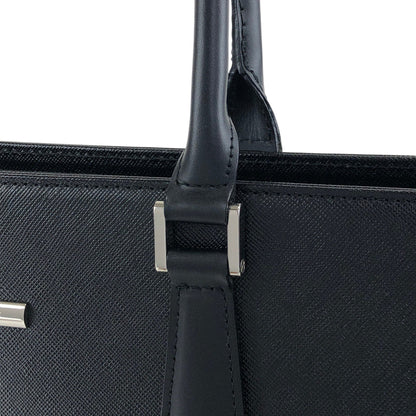 BURBERRY Logo Handbag Totebag Black Vintage behneb