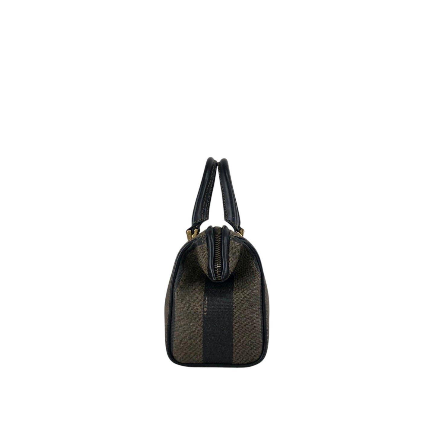 FENDI Pecan Logo Handbag Brown Vintage jfx52s