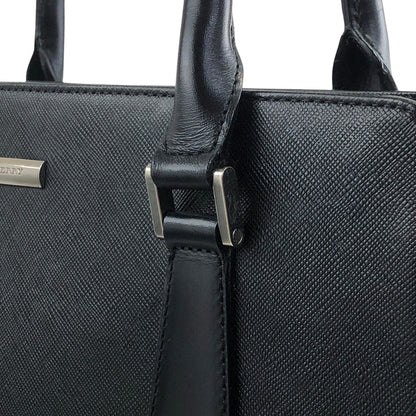 BURBERRY Logo Handbag Black Vintage jieesi