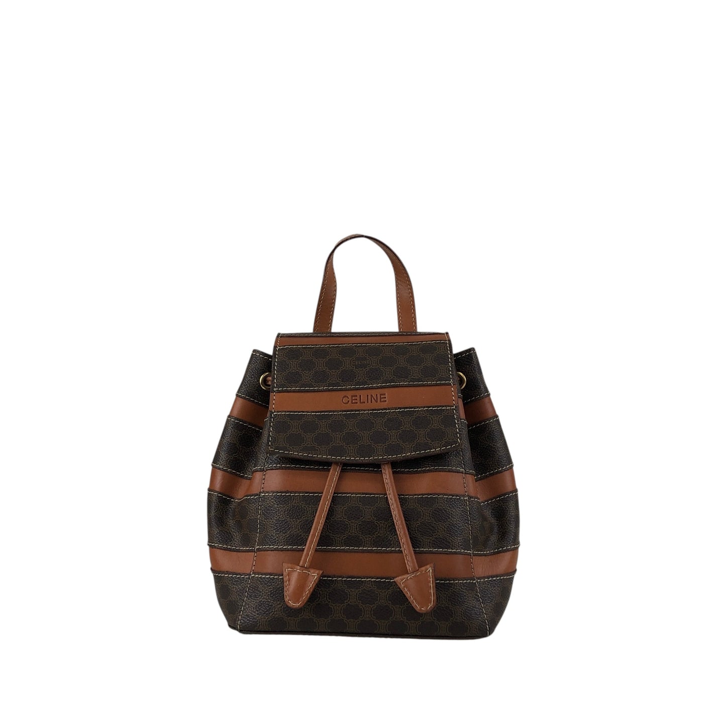 CELINE Macadam Backpack Brown Vintage j5v54w