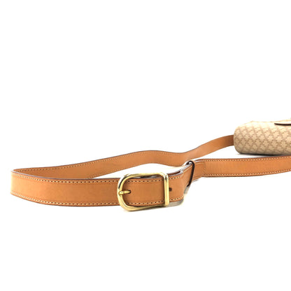 CELINE Macadam Gancini Crossbody Shoulder bag Beige Vintage kx4dhy