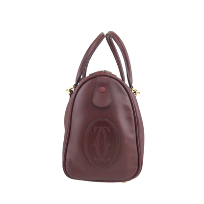 Cartier Boston bag Handbag Bordeaux Vintage mrbj6b