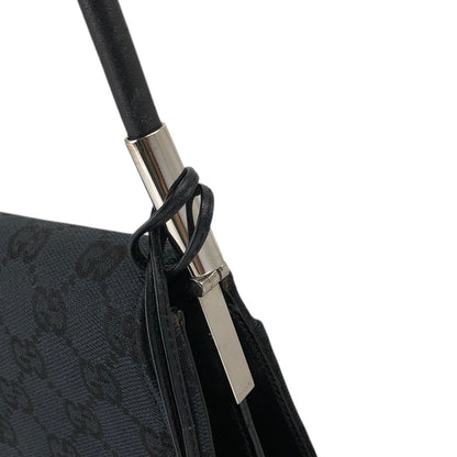 GUCCI Interlocking GG Canvas Shoulder bag Black Vintage 2tc23f