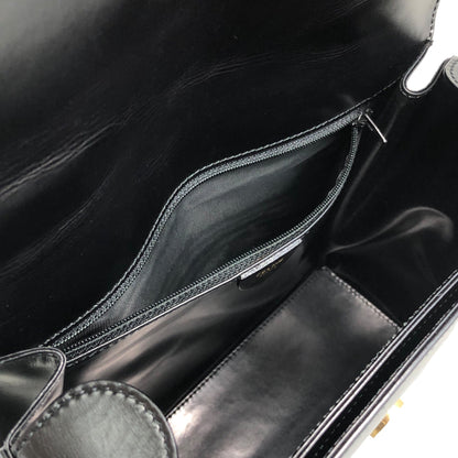 CELINE Horse Bit Top Handle Handbag Black Vintage zbgk75