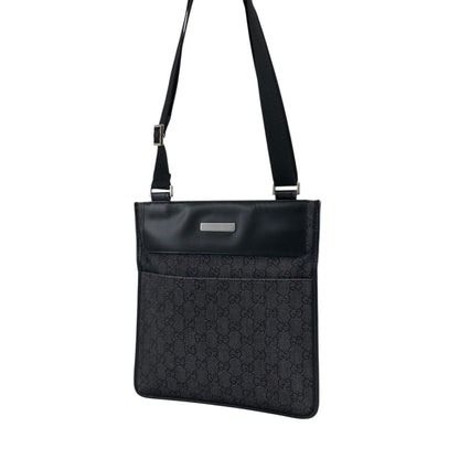 GUCCI GG Canvas Shoulder bag Black Vintage uzkpxi
