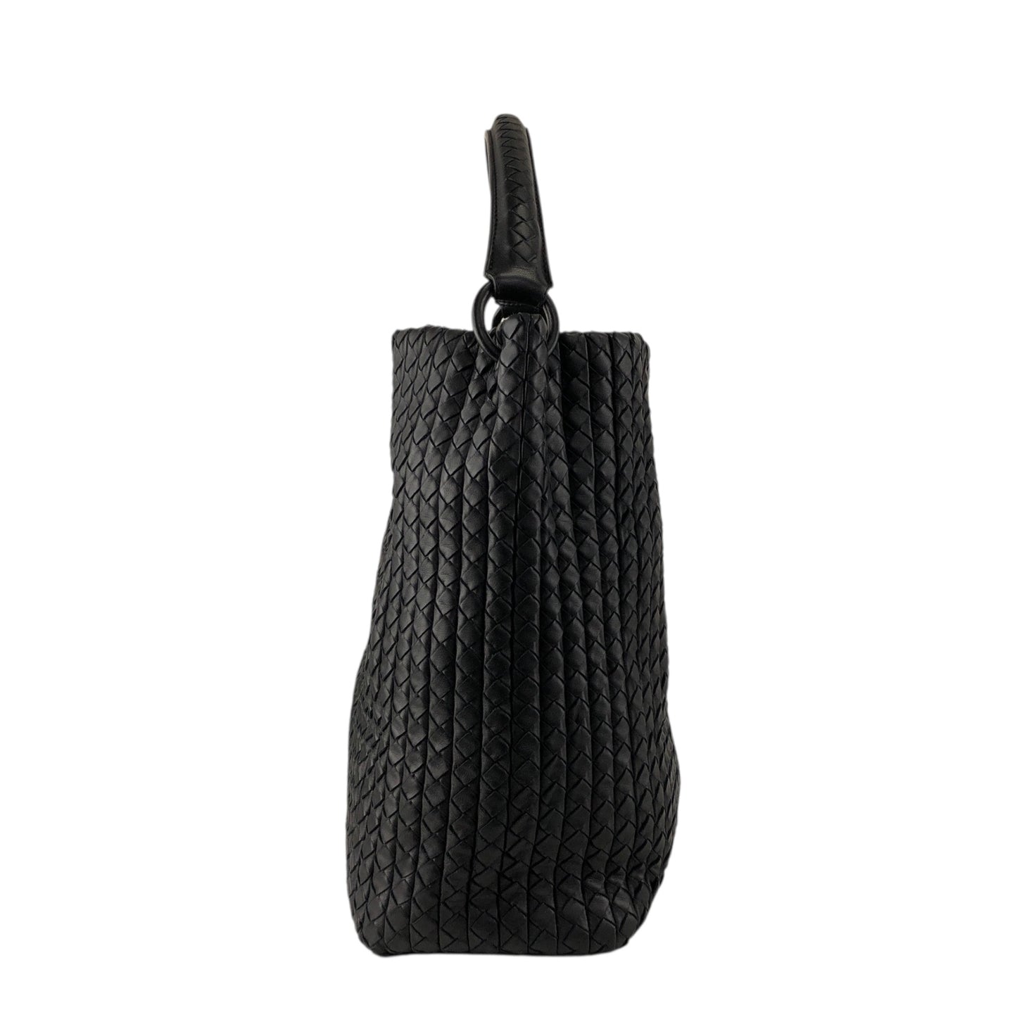 Bottega Veneta Intrecciato Handbag Black Vintage 5bnku4