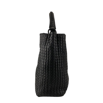 Bottega Veneta Intrecciato Handbag Black Vintage 5bnku4