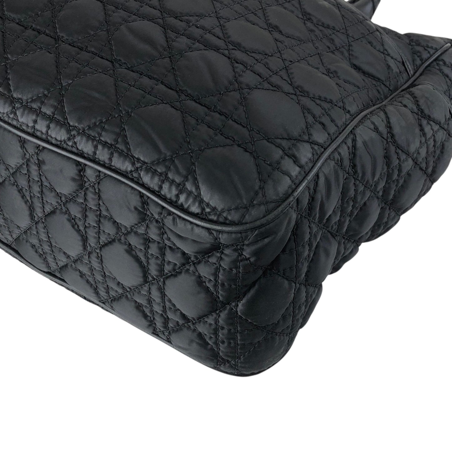 Christian Dior Cannage Charm Totebag Black Vintage ggknav