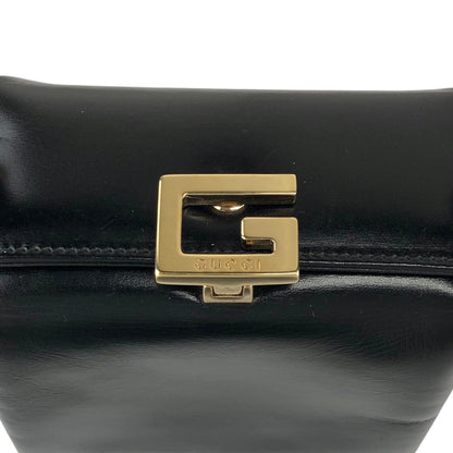 GUCCI Logo Small Handbag Black Vintage xwdrnw