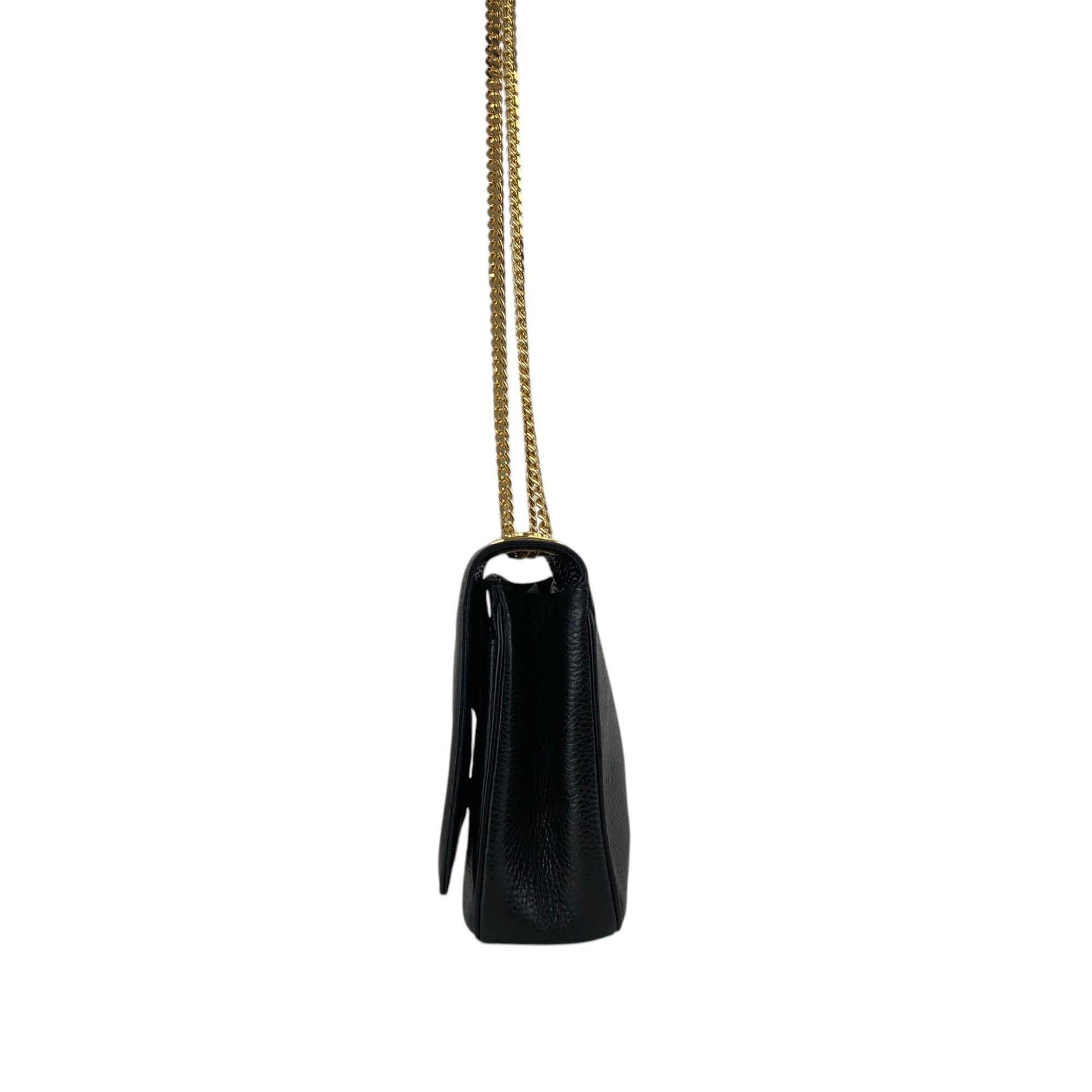 CELINE Triomphe Chain Shoulder bag Black Vintage t8zcx2