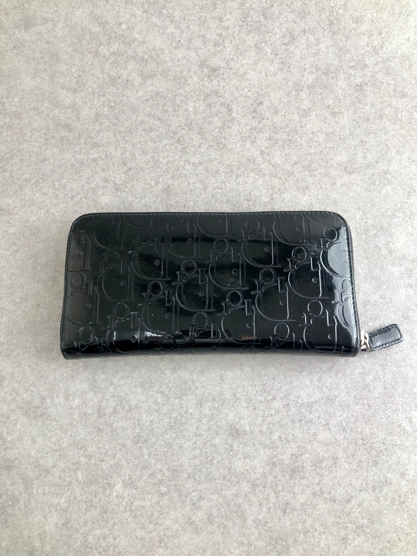 Christian Dior Trotter Long Wallet Black Vintage p6wn5e