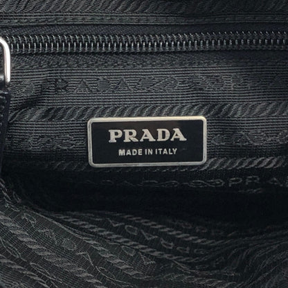 PRADA Triangle Logo Shoulder bag Black Vintage 6p7p3b