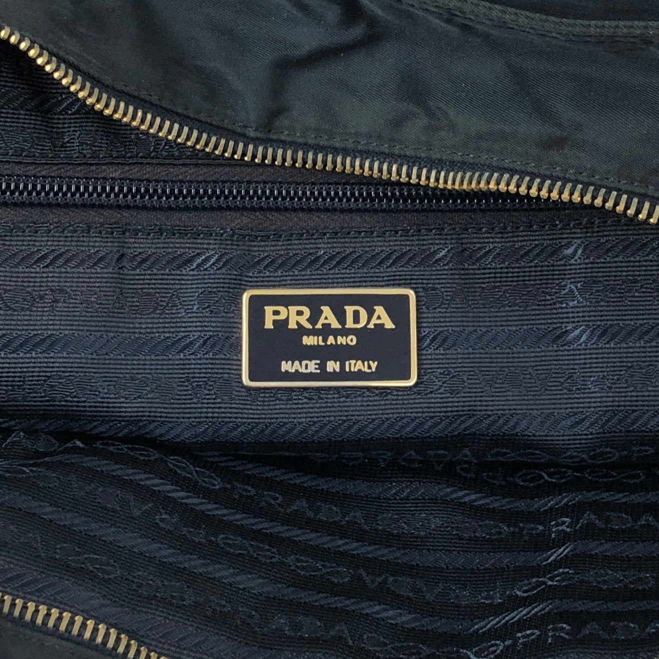 PRADA Tessuto Triangle Logo Totebag Black Vintage nvkgms