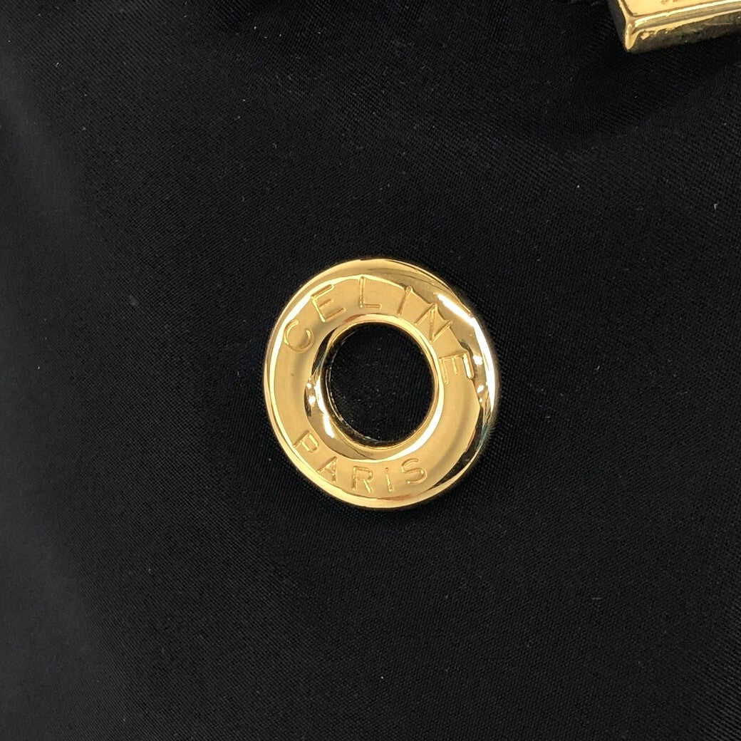 CELINE Circle Logo Backpack Black Vintage zj52k6