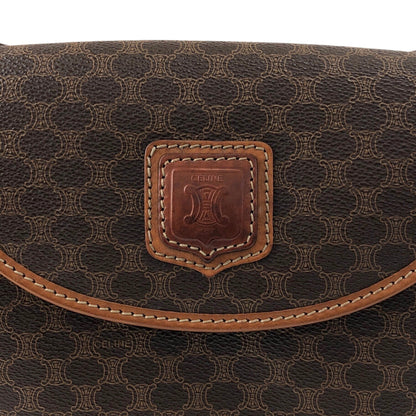 CELINE Macadam Blason Round Shoulder bag Brown Vintage nugdn8