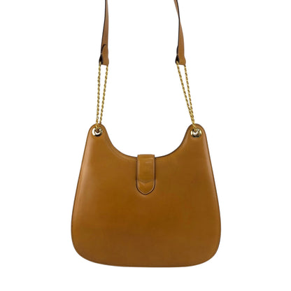 CELINE Horse Bit Chain Shoulder bag Brown Vintage 6hjm4n