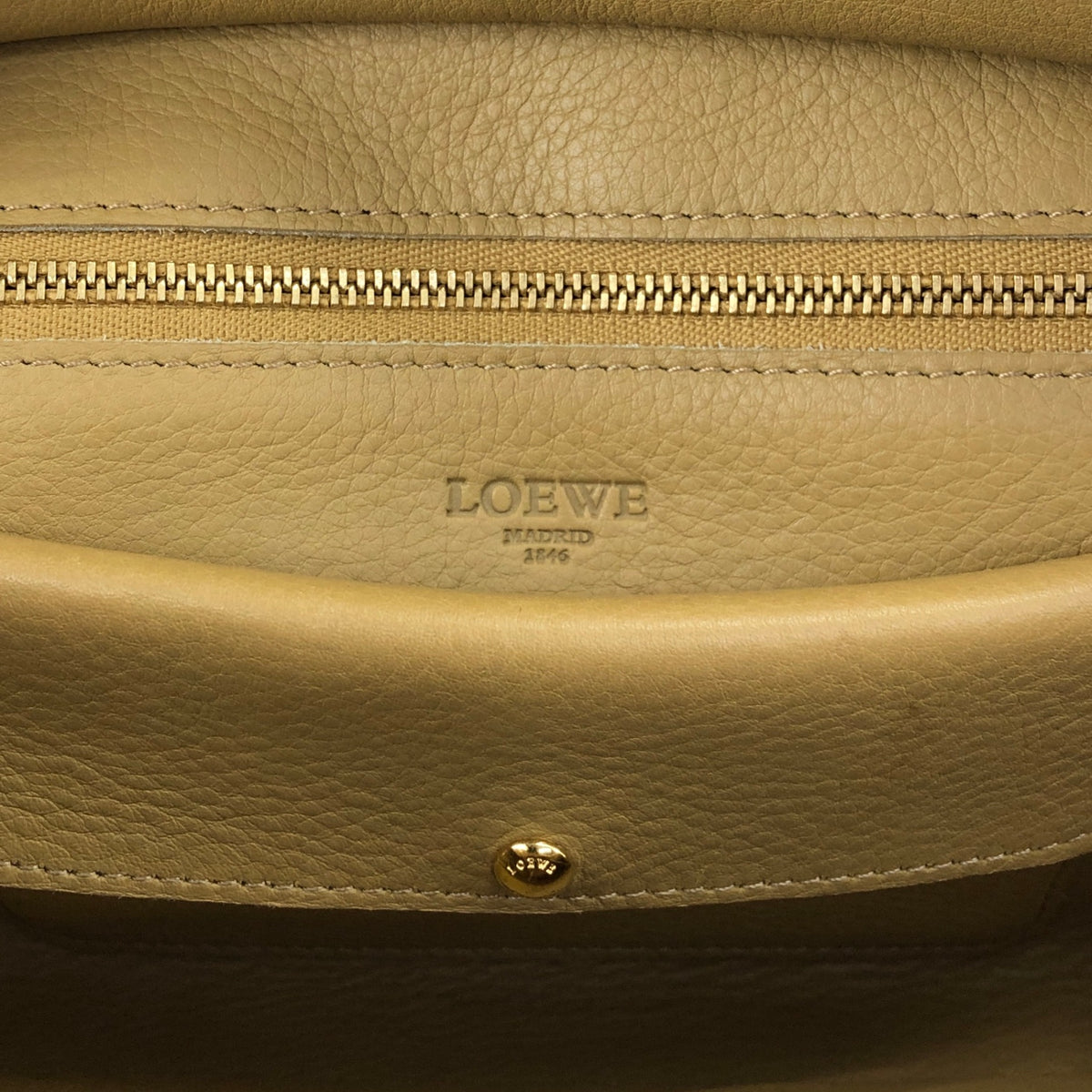LOEWE Amazona28 Anagram Handbag Boston bag Beige Vintage gia6hg
