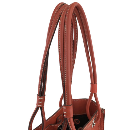 LOEWE Anagram Handbag Red Brown Vintage jcggg5