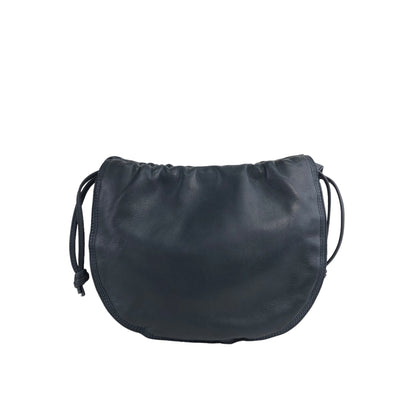 LOEWE Anagram Leather Drawstring Shoulder bag Navy Vintage ddgyk5