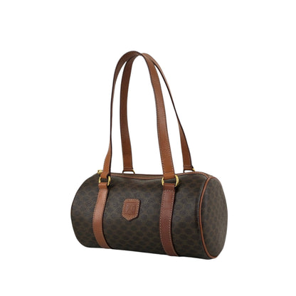 CELINE Macadam Blason Handbag Brown Vintage gbe4wr