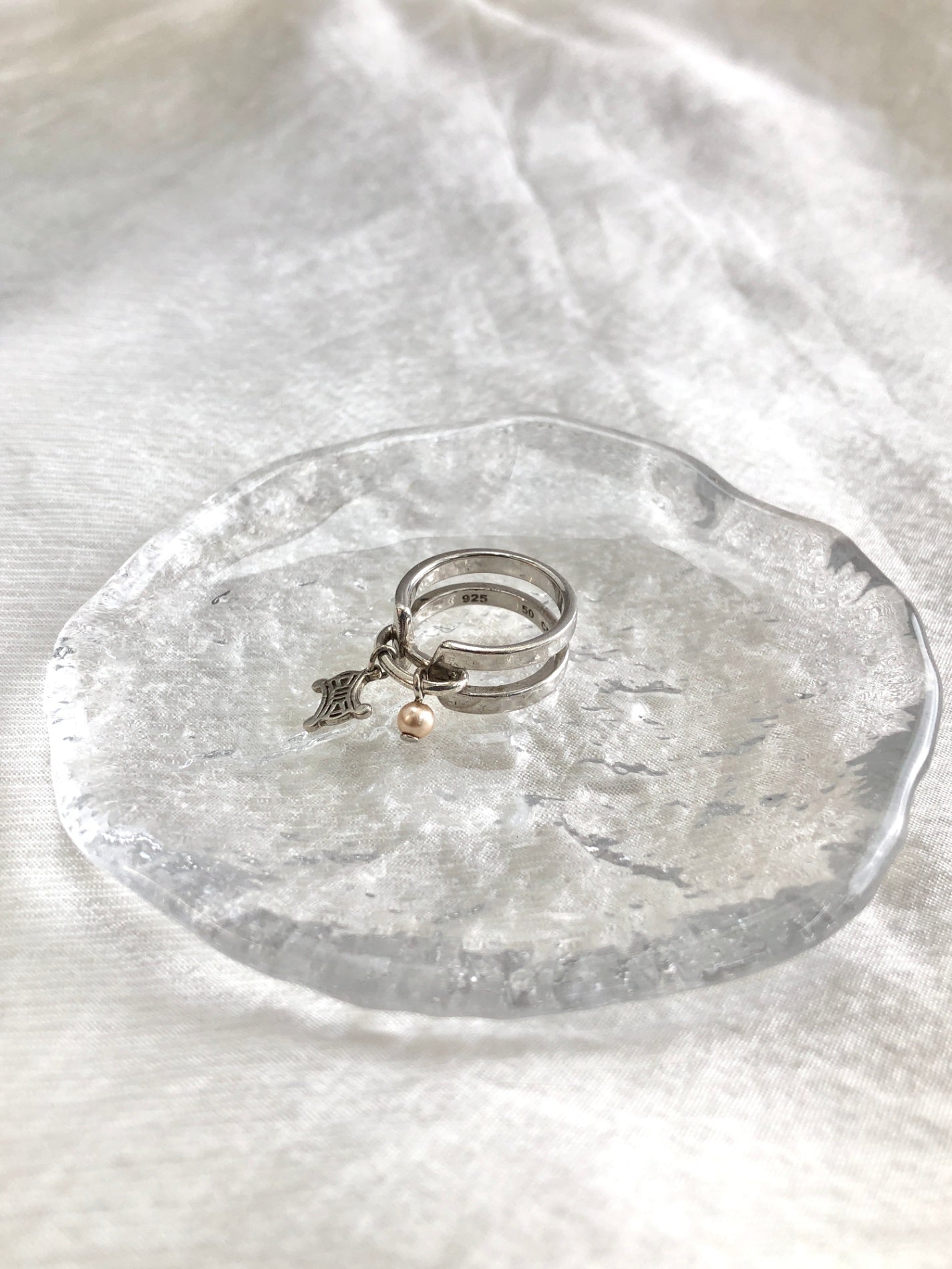 CELINE Blason Ring Silver SILVER925 Vintage jnpxi7