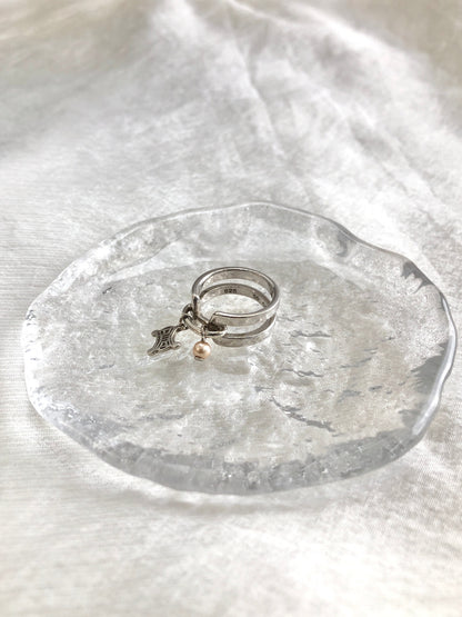 CELINE Blason Ring Silver SILVER925 Vintage jnpxi7