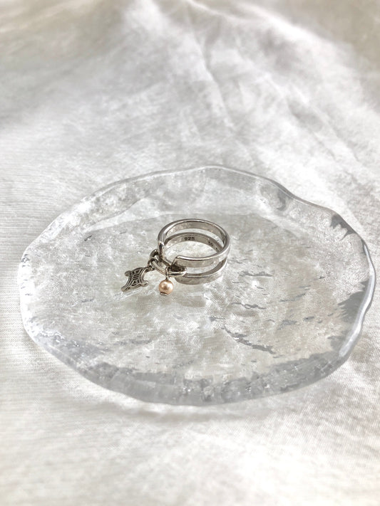 CELINE Blason Ring Silver SILVER925 Vintage jnpxi7