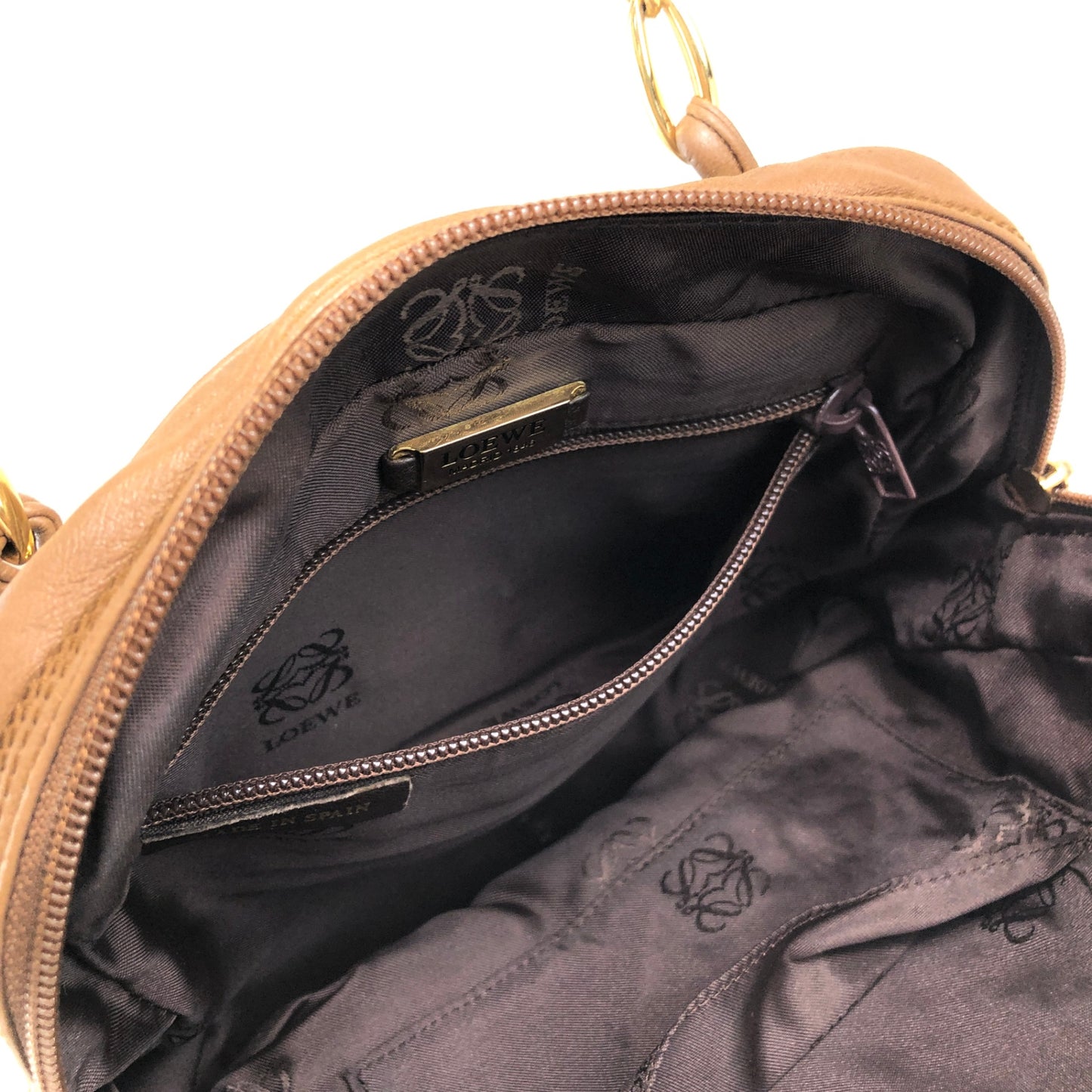 LOEWE Anagram Shoulder bag Brown Vintage 4a627g