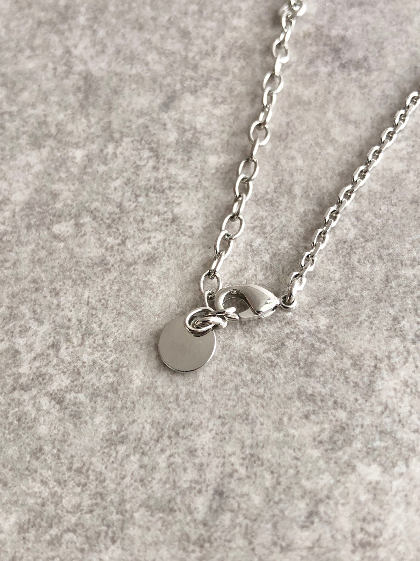 Christian Dior CD Logo Rhinestone Necklace Silver Vintage m3in4a