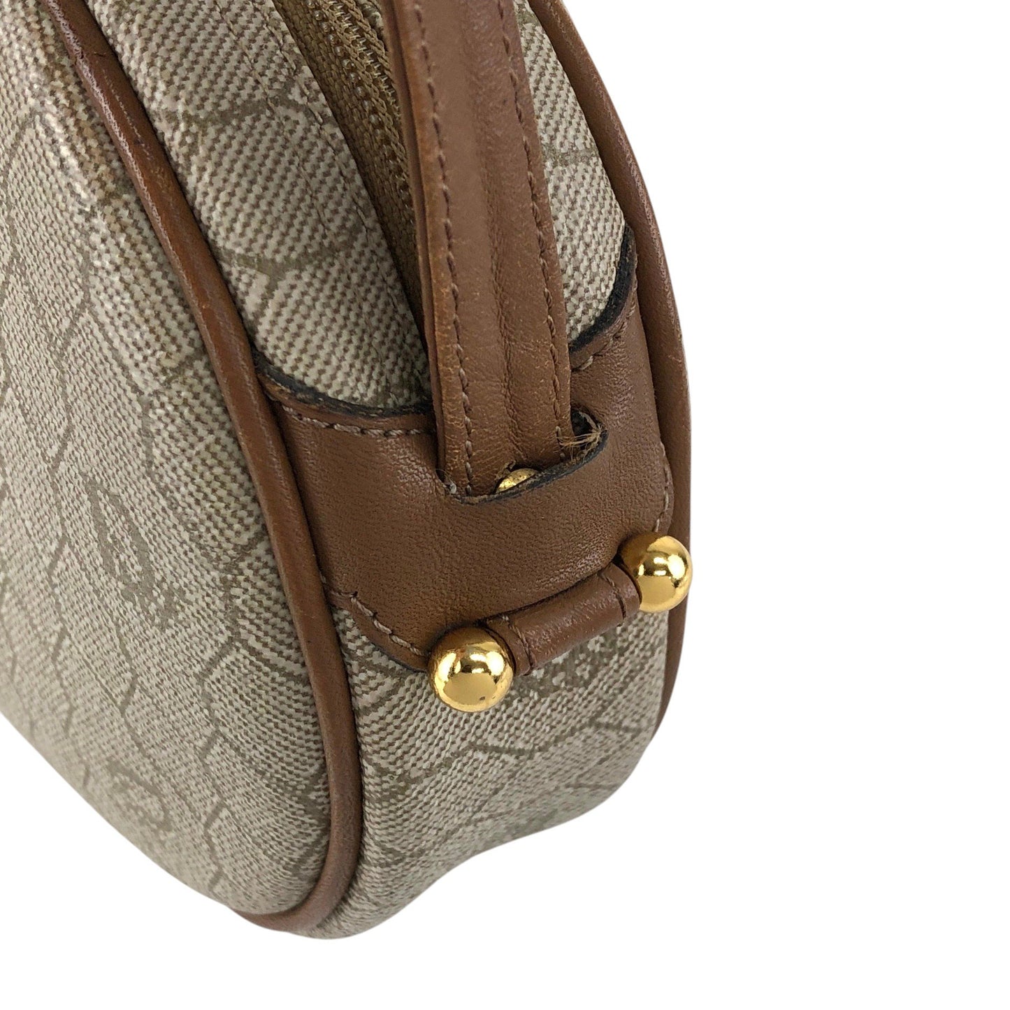 Christian Dior Honeycomb Pattern Logo Shoulder bag Beige Vintage ehuk2a