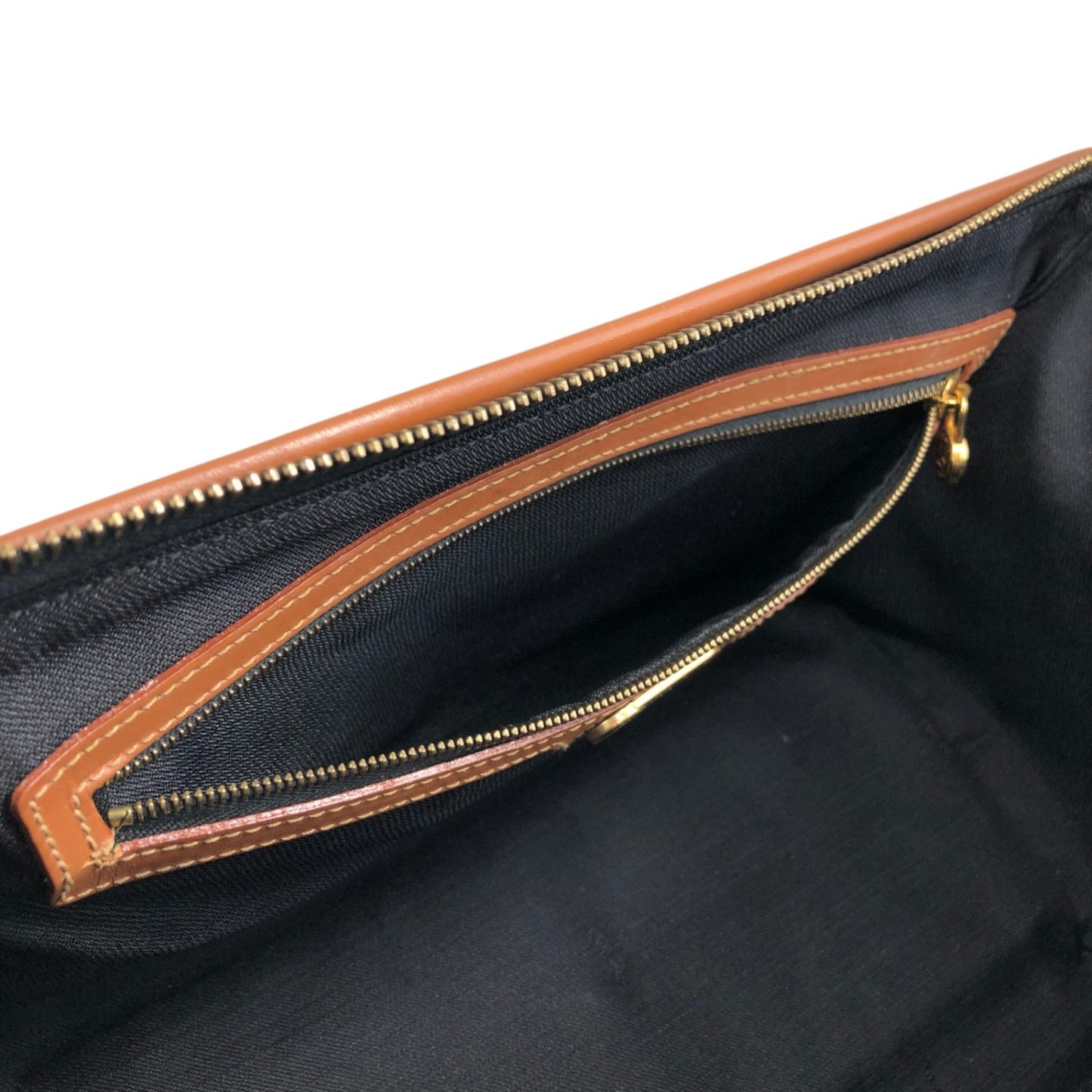 FENDI Pecan Logo Two-way Handbag Shoulder bag Brown Vintage sudkyw