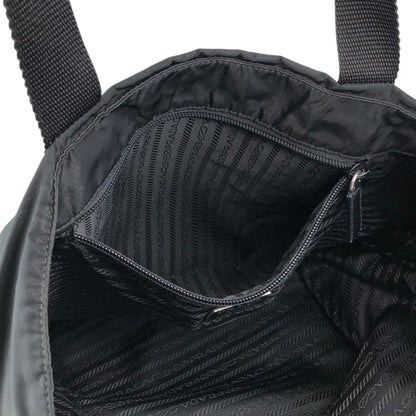 PRADA Tessuto Triangle Logo Totebag Black Vintage fdttdc