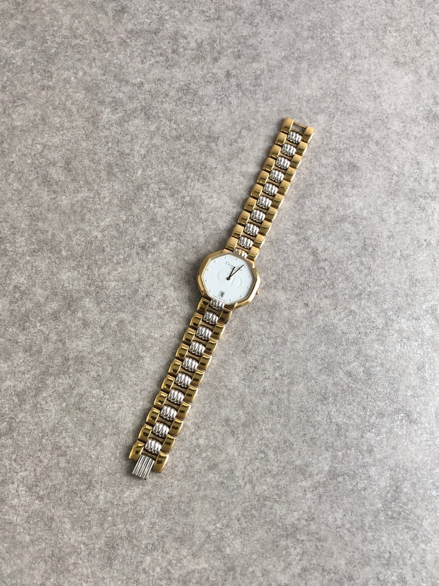 Christian Dior Logo Watch Gold 45134 Vintage nf8ywj